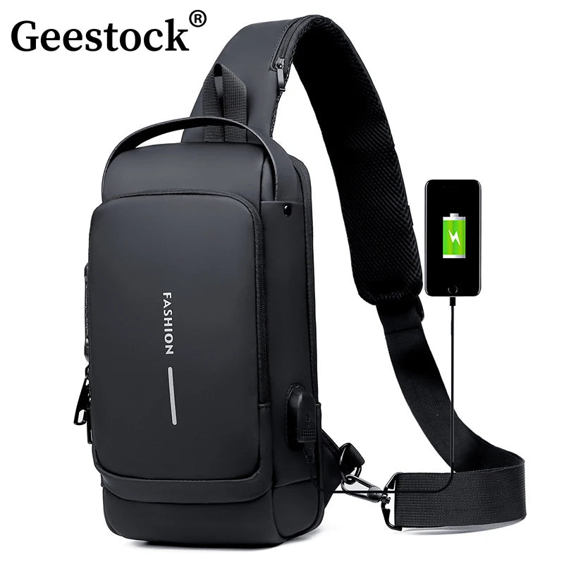 Mochila Anti-Furto com Senha USB Slim Bag